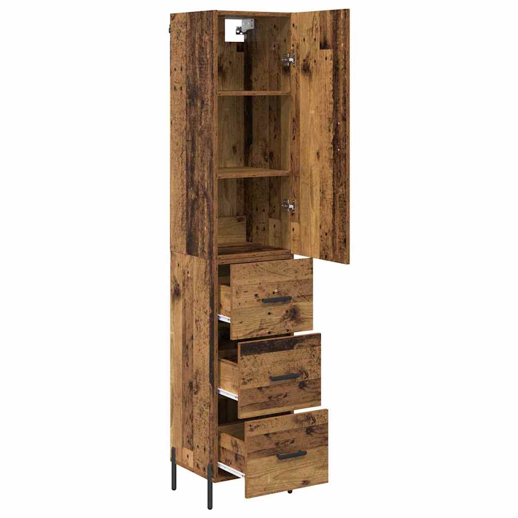 Highboard Old Wood 34.5 x 34 x 180 cm Engineered Wood