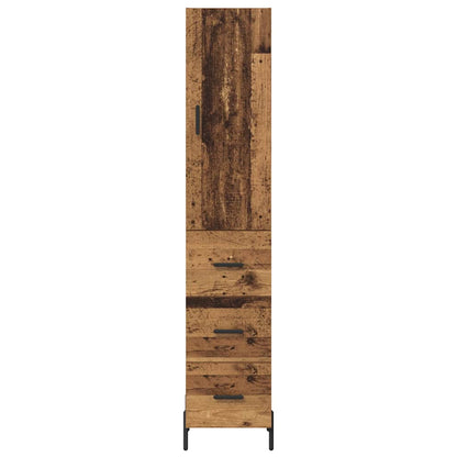 Highboard Old Wood 34.5 x 34 x 180 cm Engineered Wood
