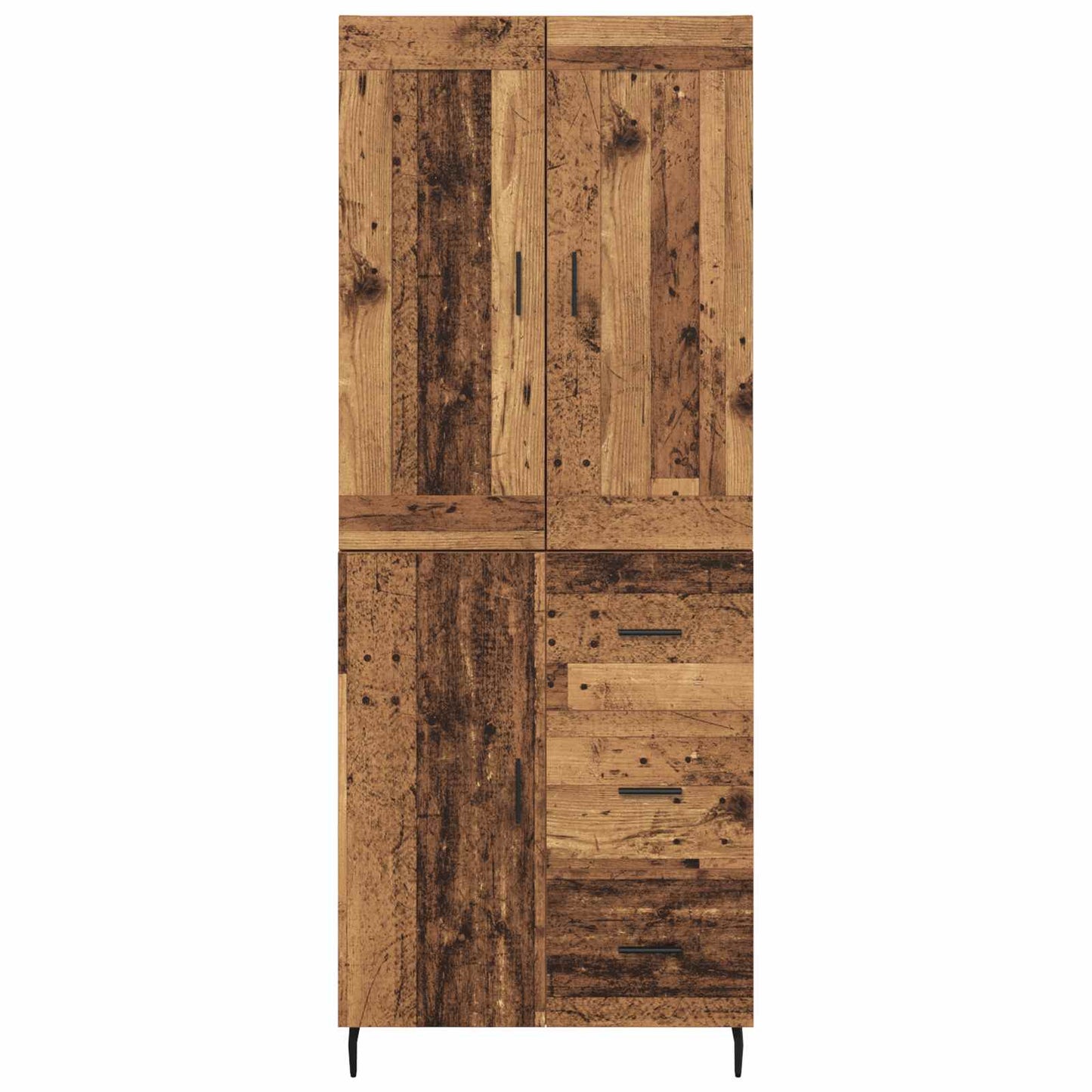 Highboard with Drawer 2 pcs Old Wood Engineered Wood