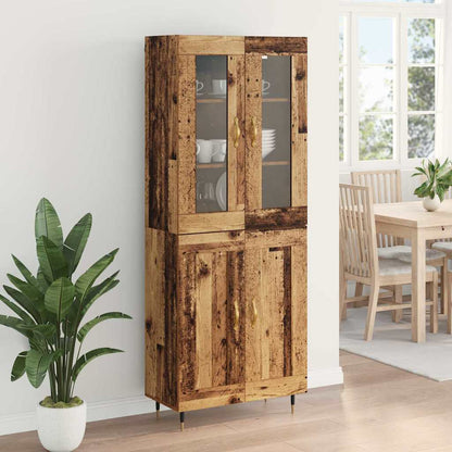 Highboard 2 pcs Old Wood Engineered Wood