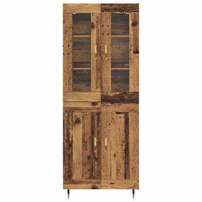 Highboard 2 pcs Old Wood Engineered Wood