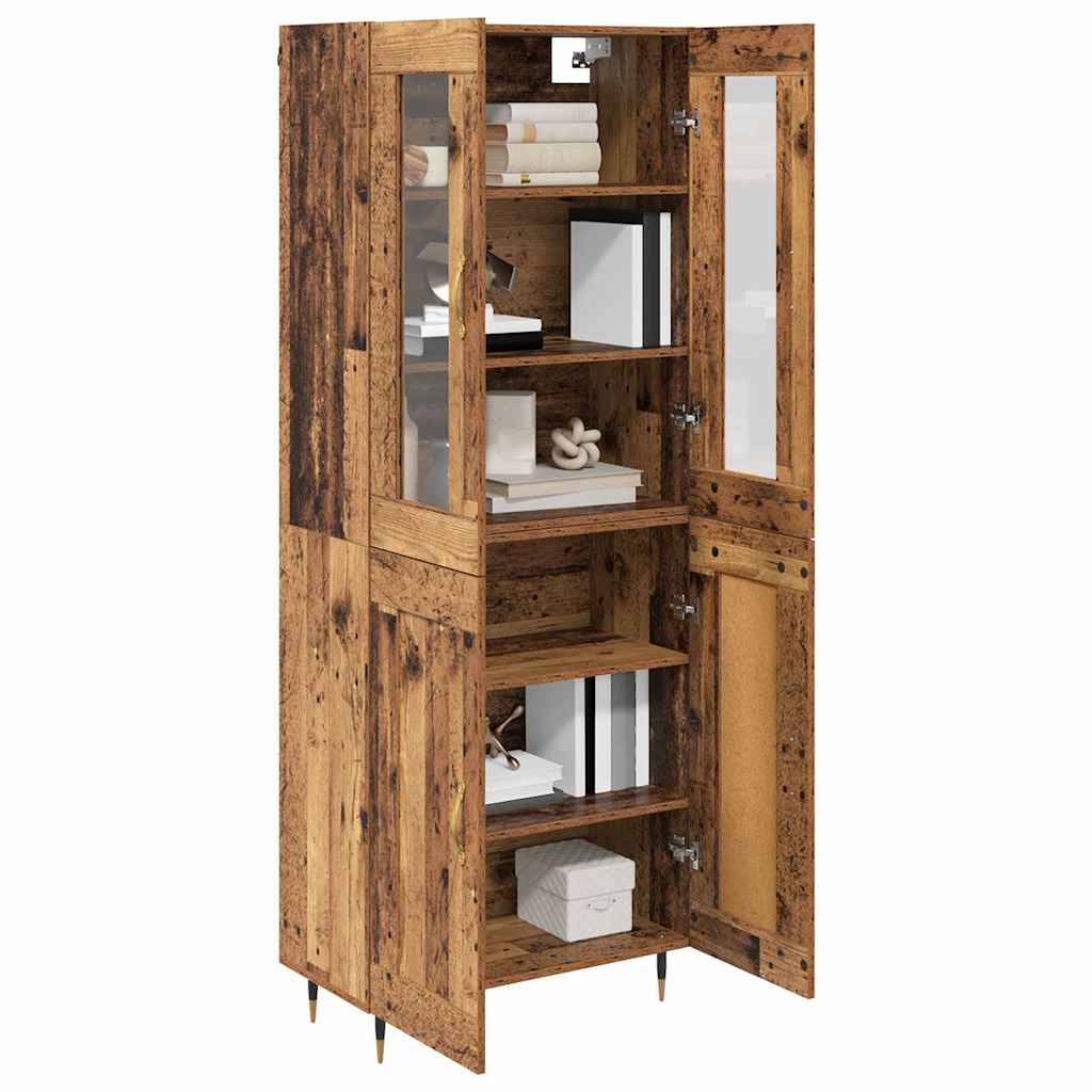 Highboard 2 pcs Old Wood Engineered Wood