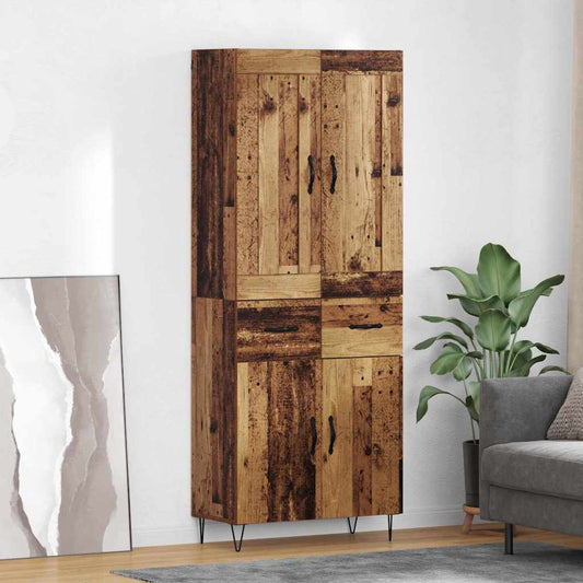 Highboard Old Wood 69.5 x 34 x 180 cm Engineered Wood
