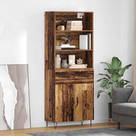 Highboard 2 pcs Old Wood 69.5 x 34 x 180 cm