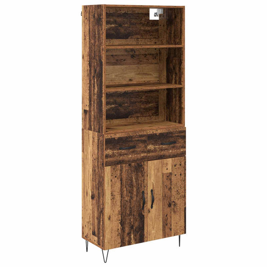 Highboard 2 pcs Old Wood 69.5 x 34 x 180 cm