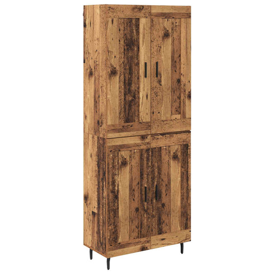 Highboard 2 pcs Old Wood 69.5 x 34 x 180 cm Engineered Wood