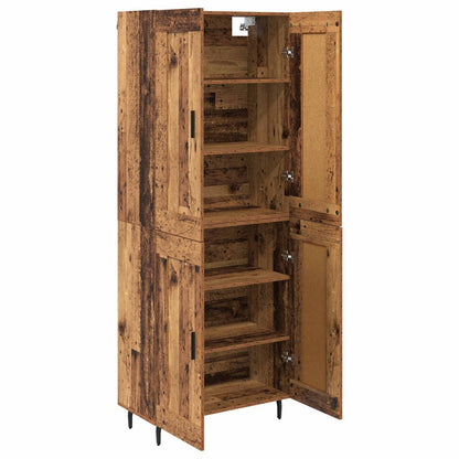 Highboard 2 pcs Old Wood Engineered Wood