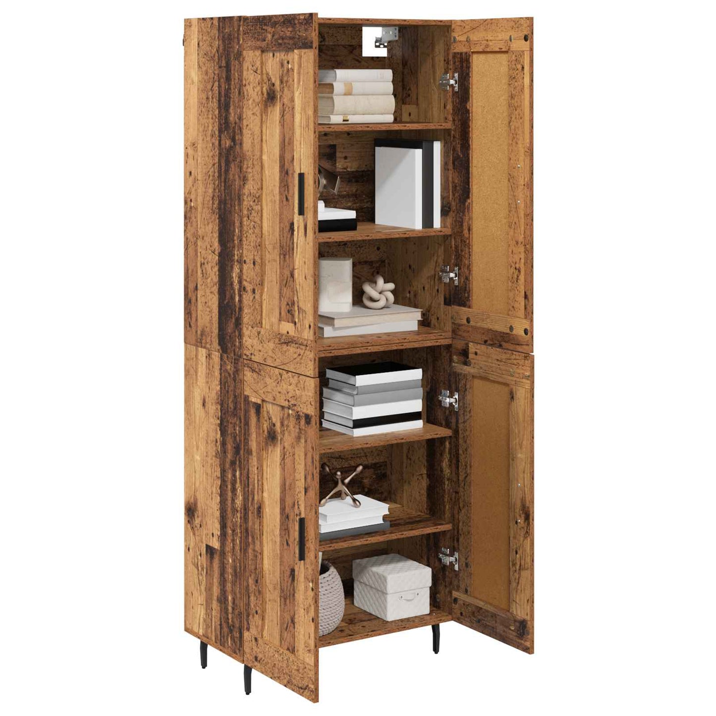 Highboard 2 pcs Old Wood Engineered Wood