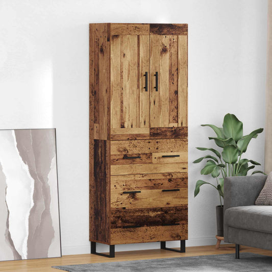 Highboard 2 pcs Old Wood 69.5 x 34 x 180 cm