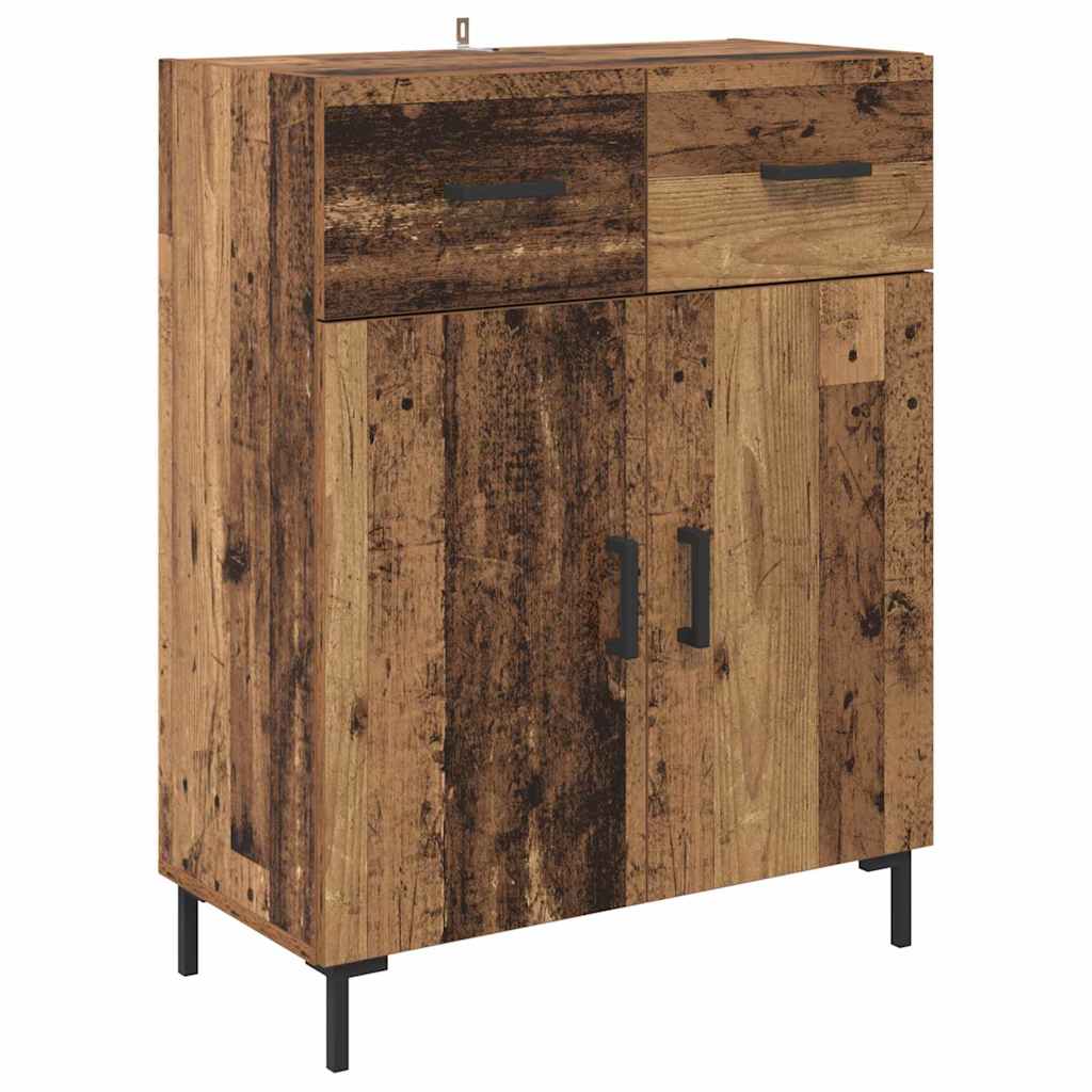 Highboard with Drawer 2 pcs Old Wood Engineered Wood