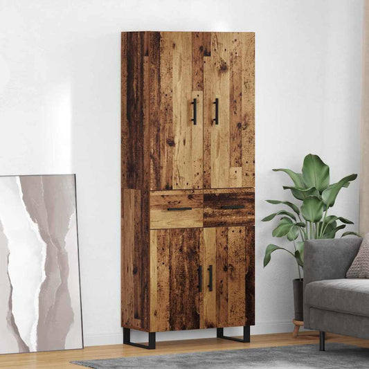 Highboard 2 pcs Old Wood 69.5 x 34 x 180 cm