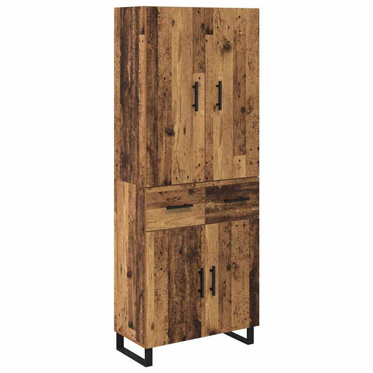 Highboard 2 pcs Old Wood 69.5 x 34 x 180 cm