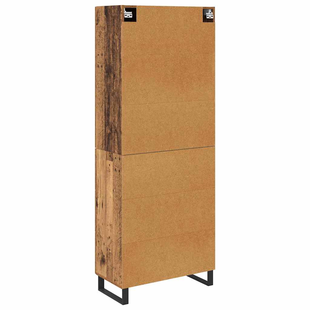 Highboard with Drawer 2 pcs Old Wood 69.5 x 34 x 180 cm