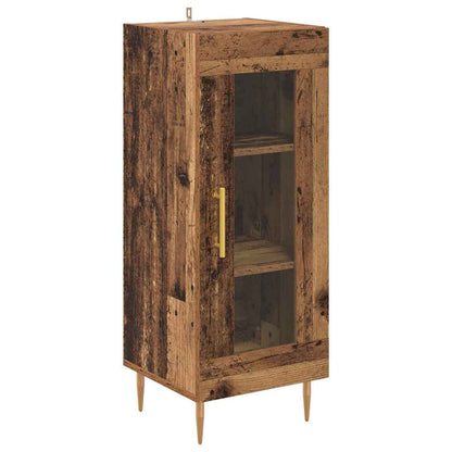 Highboard 2 pcs Old Wood Glass