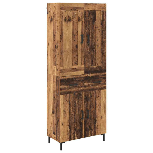 Highboard 2 pcs Old Wood 69.5 x 34 x 180 cm Engineered Wood