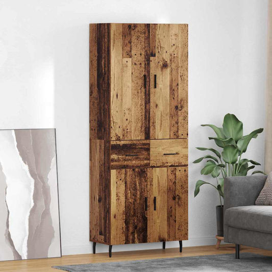 Highboard 2 pcs Old Wood 69.5 x 34 x 180 cm Engineered Wood