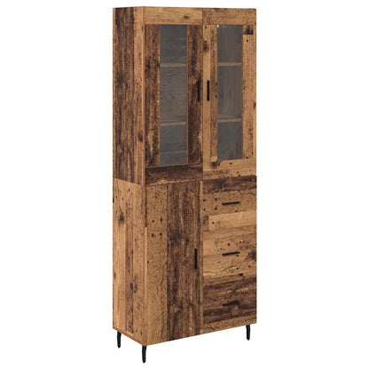 Highboard with Drawer 2 pcs Old Wood Engineered Wood