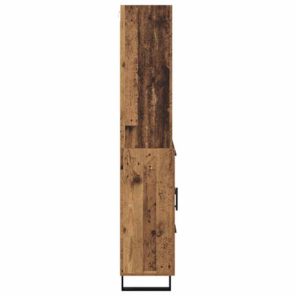 Highboard with Drawer 2 pcs Old Wood Engineered Wood