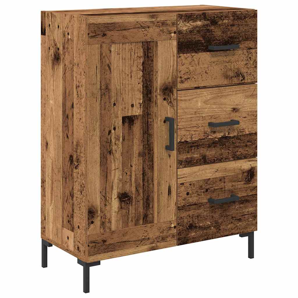 Highboard with Drawer 2 pcs Old Wood Engineered Wood