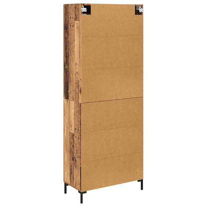 Highboard with Drawer 2 pcs Old Wood Engineered Wood