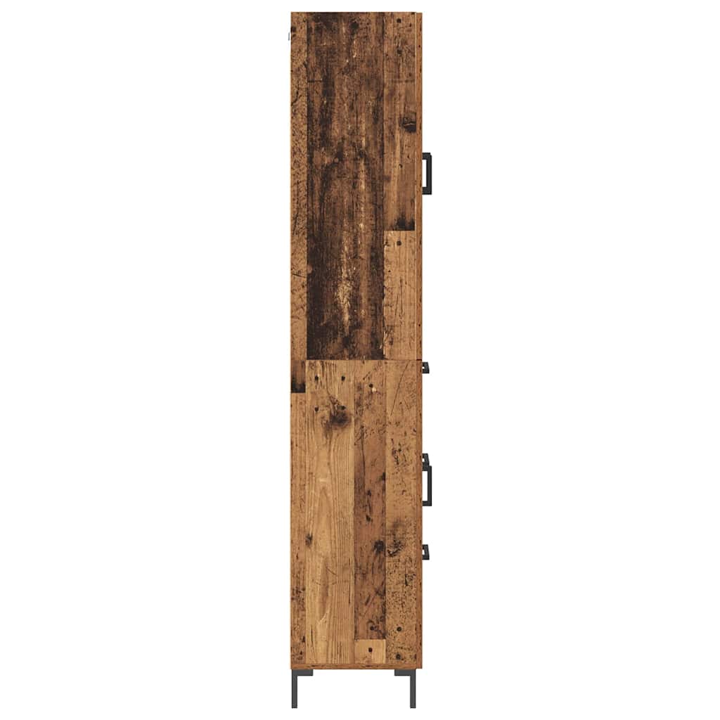 Highboard with Drawer 2 pcs Old Wood Engineered Wood