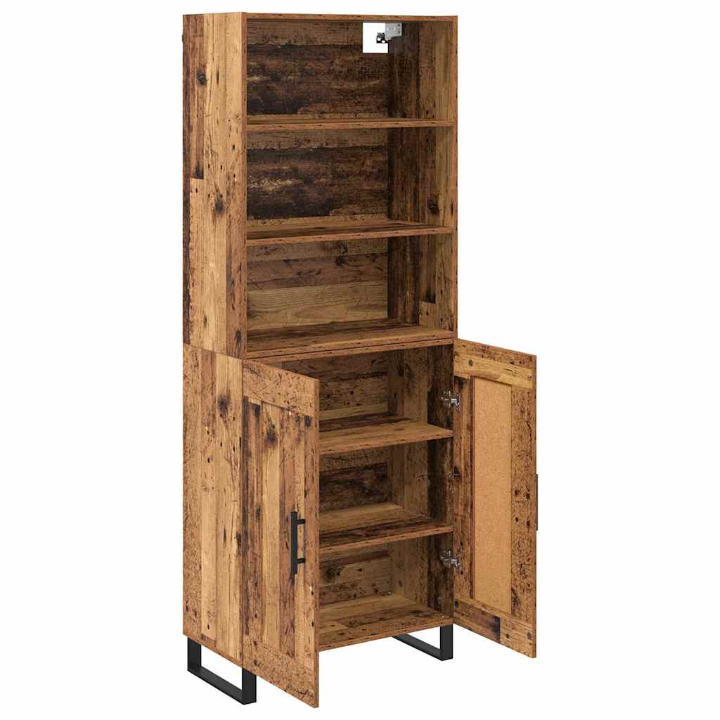 Highboard 2 pcs Old Wood Engineered Wood