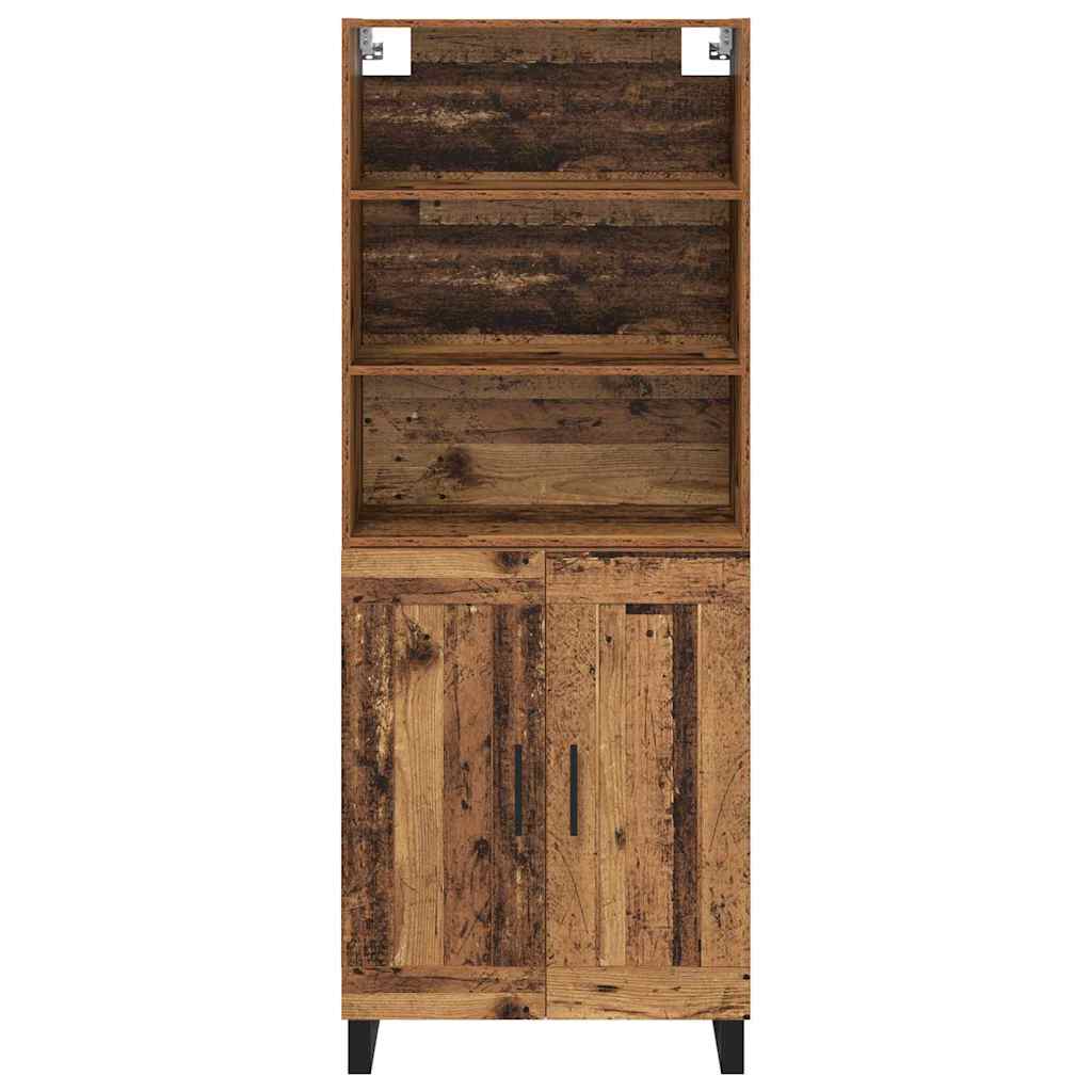 Highboard 2 pcs Old Wood Engineered Wood