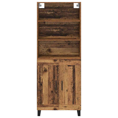 Highboard 2 pcs Old Wood Engineered Wood