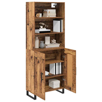 Highboard 2 pcs Old Wood Engineered Wood