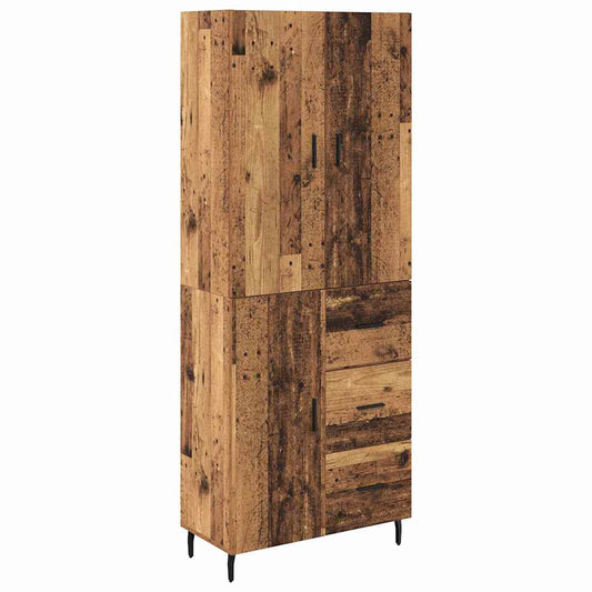 Highboard 2 pcs Old Wood 69.5 x 34 x 180 cm Engineered Wood