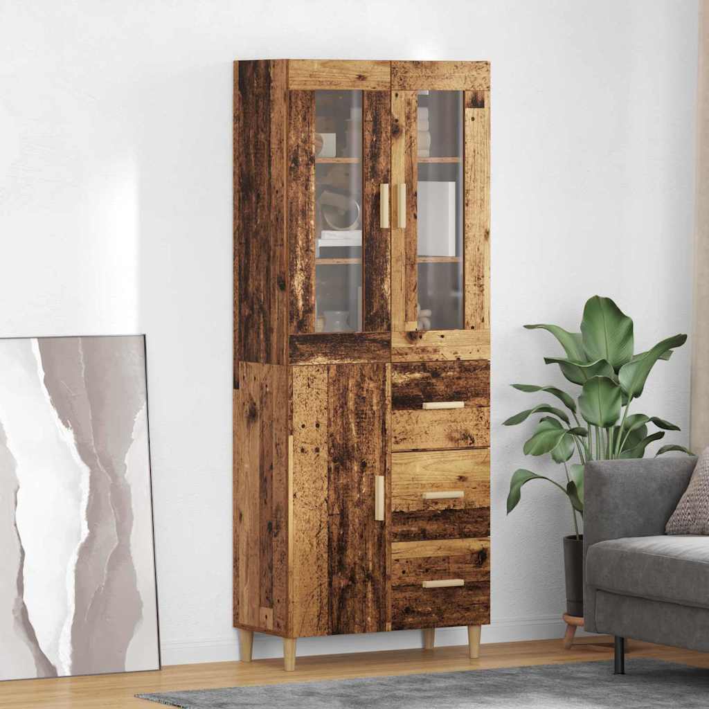 Highboard Old Wood 69.5 x 34 x 180 cm Engineered Wood