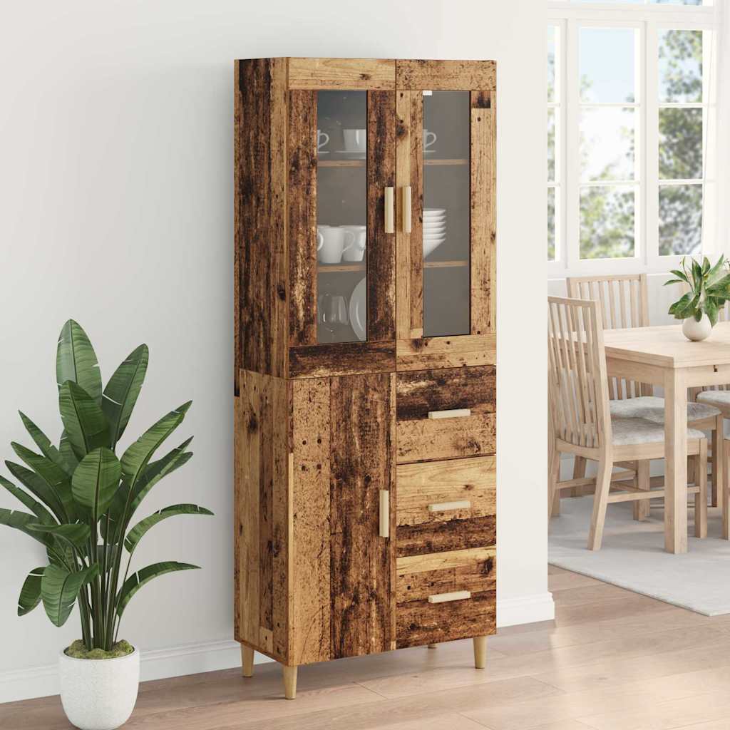 Highboard Old Wood 69.5 x 34 x 180 cm Engineered Wood