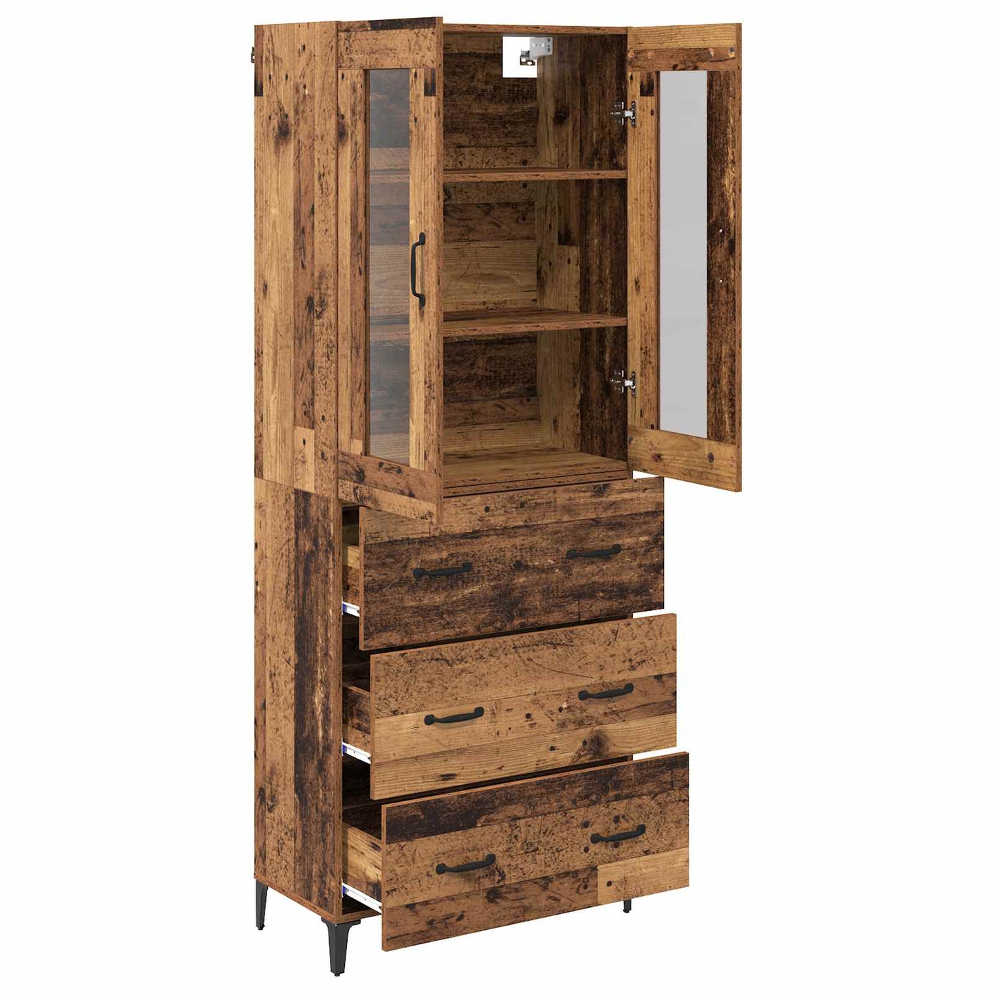 Highboard Old Wood 69.5 x 34 x 180 cm Engineered Wood
