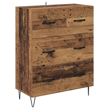 Highboard with Drawer 2 pcs Old Wood Engineered Wood