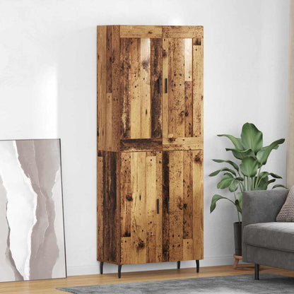Highboard 2 pcs Old Wood Engineered Wood
