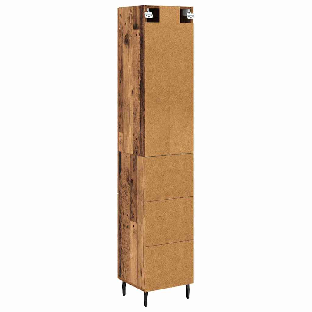 Highboard Old Wood 34.5 x 34 x 180 cm Engineered Wood