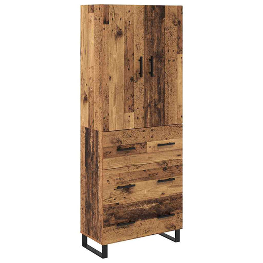 Highboard 2 pcs Old Wood 69.5 x 34 x 180 cm
