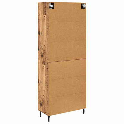 Highboard with Drawer 2 pcs Old Wood Engineered Wood