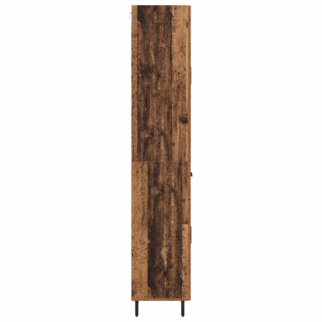Highboard with Drawer 2 pcs Old Wood Engineered Wood