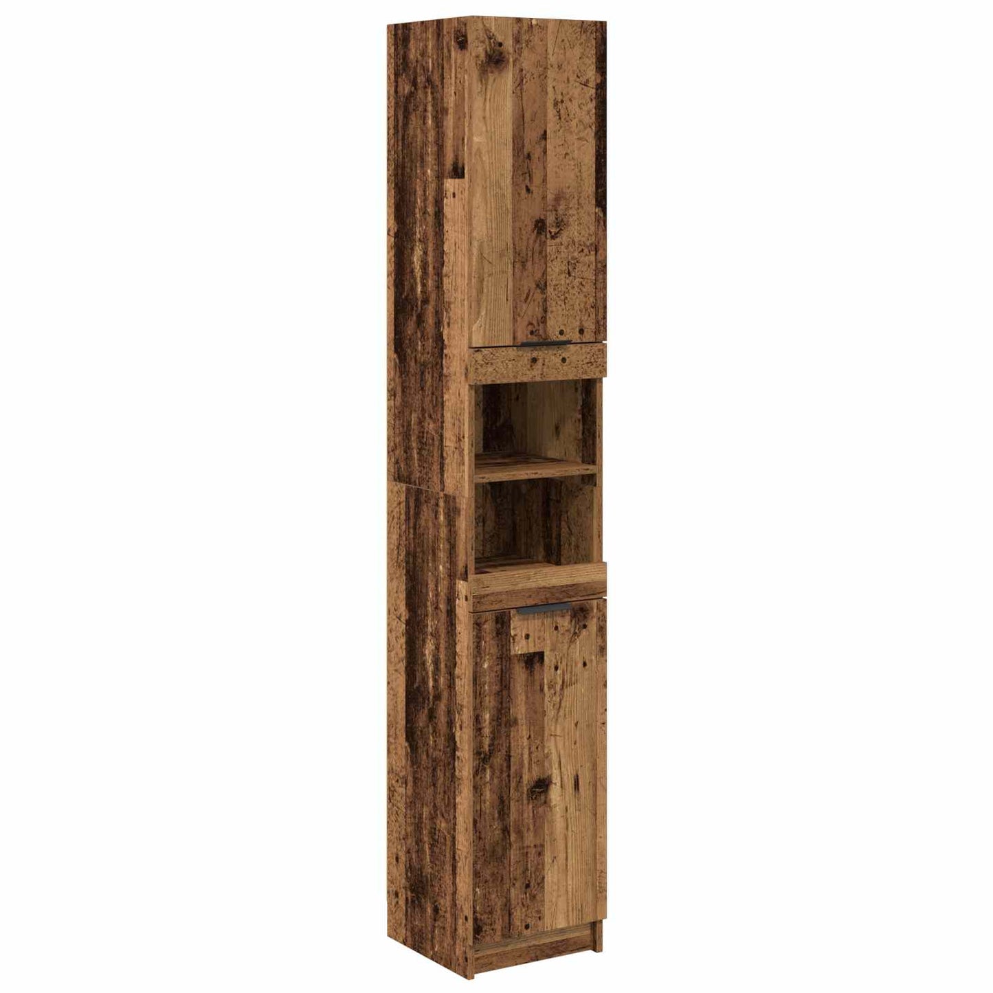 Bathroom Furniture Set with Door 4 pcs Old Wood Engineered Wood