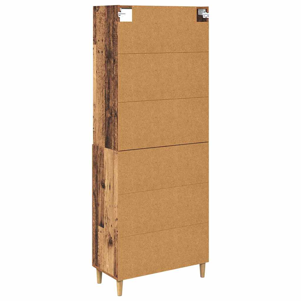 Highboard Old Wood 69.5 x 32.5 x 180 cm Engineered Wood