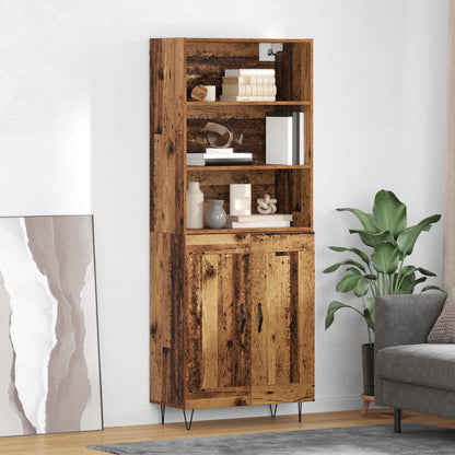 Highboard 2 pcs Old Wood Engineered Wood