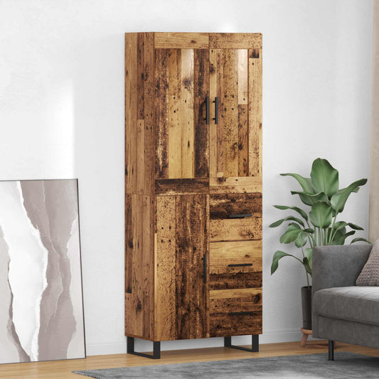 Highboard 2 pcs Old Wood 69.5 x 34 x 180 cm