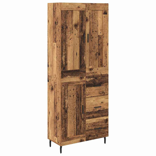 Highboard 2 pcs Old Wood 69.5 x 34 x 180 cm Engineered Wood