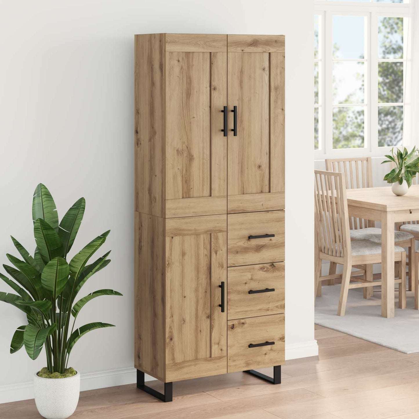 Highboard 2 pcs Artisan Oak 69.5 x 34 x 180 cm Engineered Wood