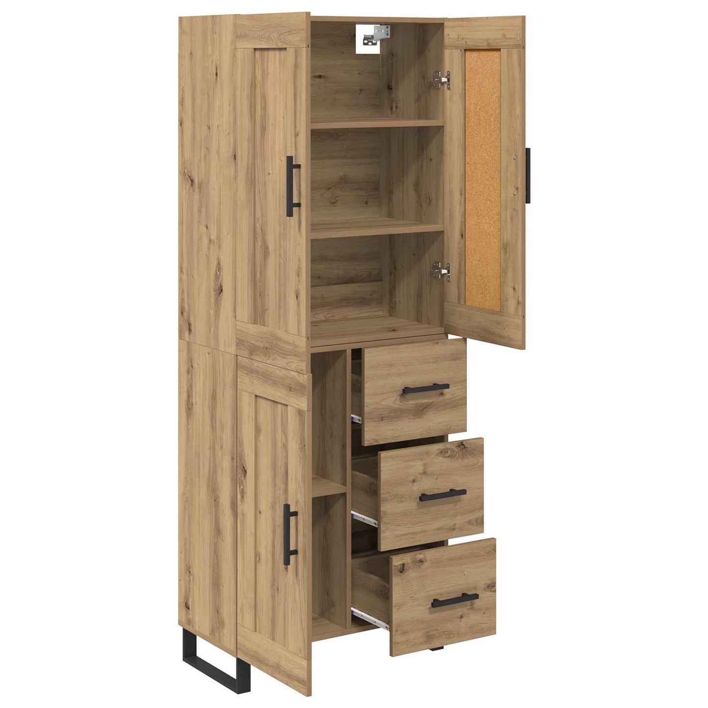 Highboard 2 pcs Artisan Oak 69.5 x 34 x 180 cm Engineered Wood