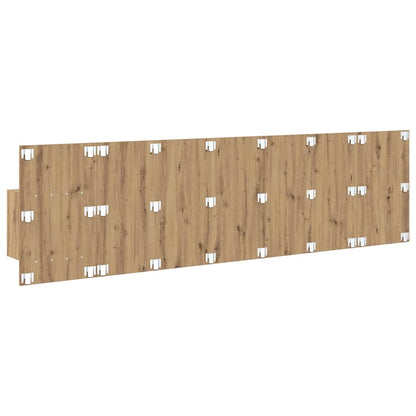 Headboard With Cabinet 3 pcs Artisan Oak Engineered Wood