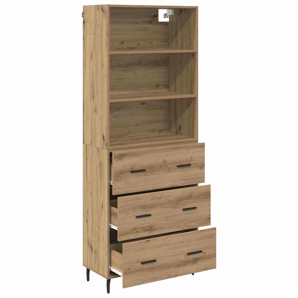 Highboard 2 pcs Artisan Oak 69.5 x 32.5 x 180 cm
