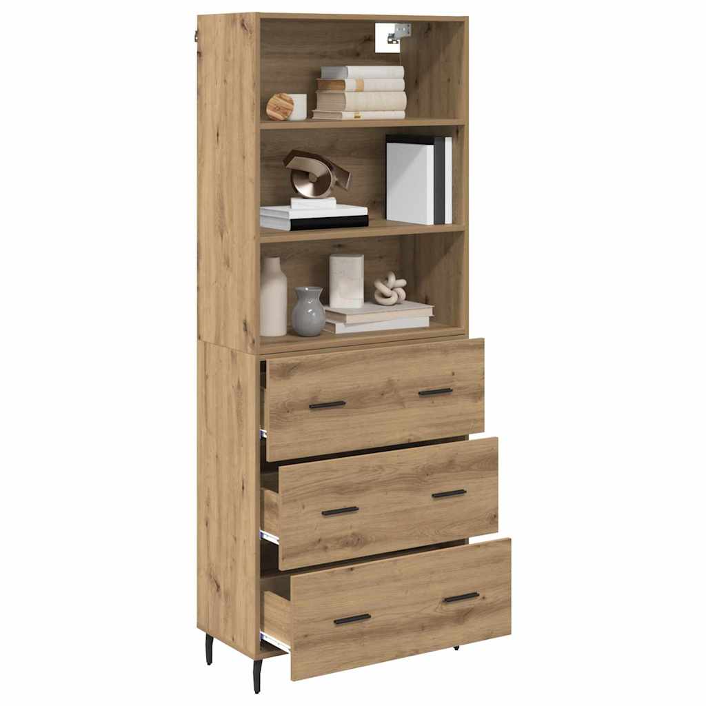 Highboard 2 pcs Artisan Oak 69.5 x 32.5 x 180 cm