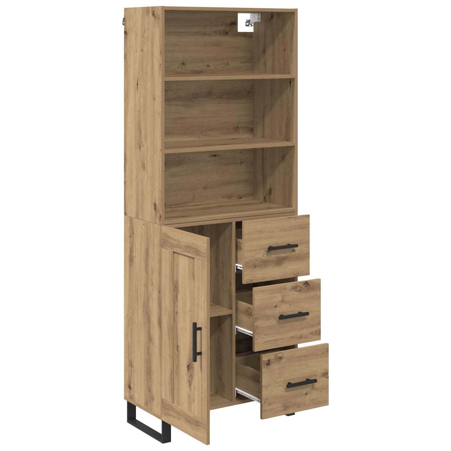 Highboard 2 pcs Artisan Oak 69.5 x 34 x 180 cm Engineered Wood